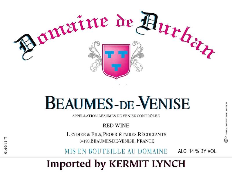 Domaine de Durban Beaumes-de-Venise Rouge 2023