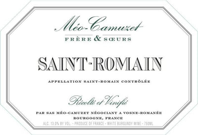 Domaine Meo-Camuzet St Romain Blanc 2015