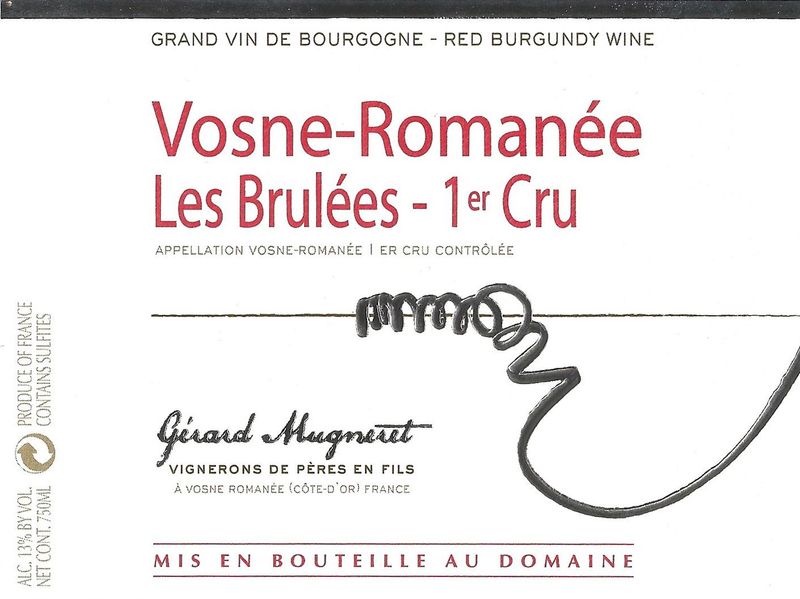 Gerard Mugneret Vosne-Romanee 1er Cru &