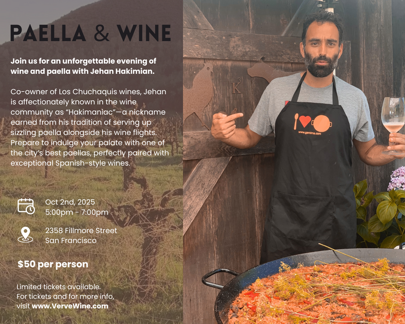 Paella & Los Chuchaquis Tasting with Jehan Hakimian - Thursday, October 2nd, 5:00pm-7:00pm PT