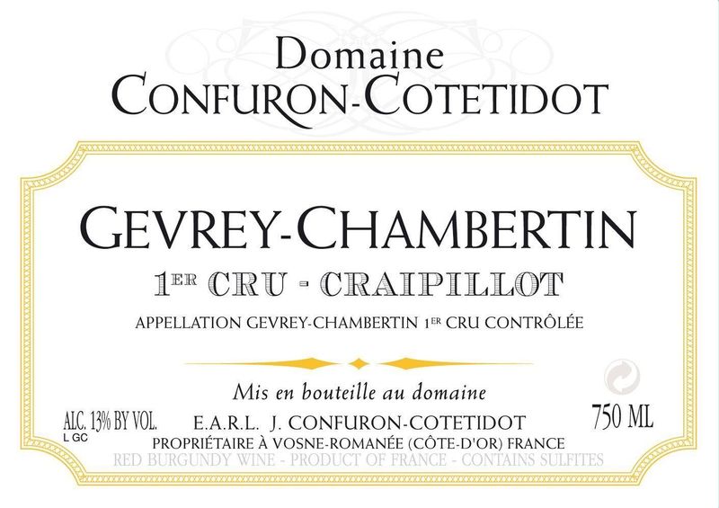 Domaine Confuron-Cotetidot Gevrey-Chambertin 1er Cru &