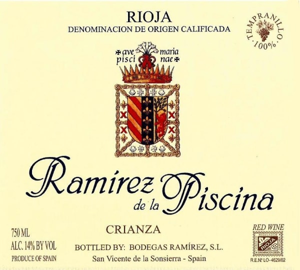 Ramirez de la Piscina Rioja Crianza 2020