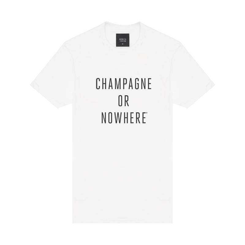 Knowlita x Verve Wine Champagne Tee — White-Apparel-Verve Wine